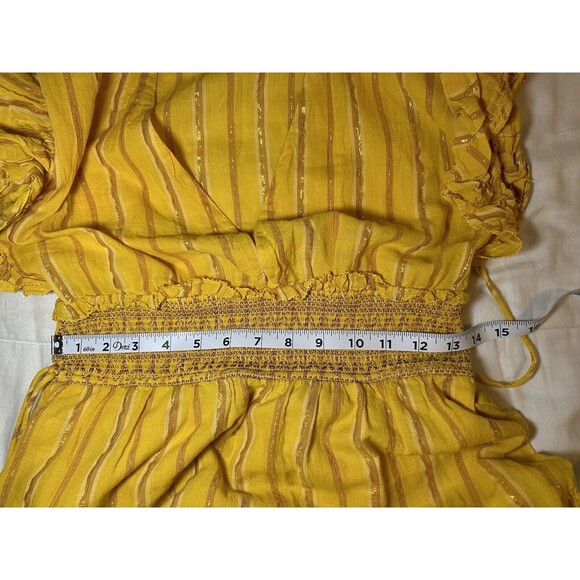 SAYLOR Adrianne Ruffle Sleeve Lightweight Yellow‎ Mini Dress SIZE SMALL - Picture 12 of 13